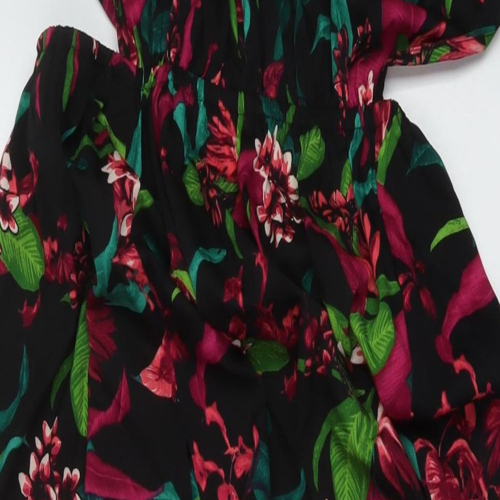 Boohoo Womens Multicoloured Floral Polyester Maxi Size 12 Halter Tie