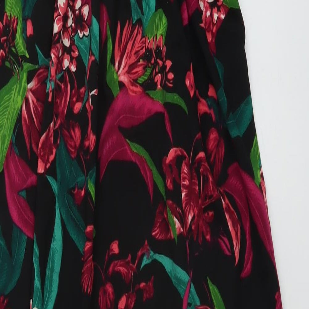 Boohoo Womens Multicoloured Floral Polyester Maxi Size 12 Halter Tie