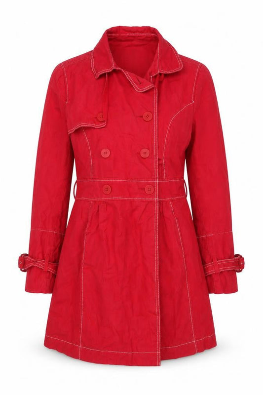 Womens UK Size 10 Monsoon Red Pea Coat