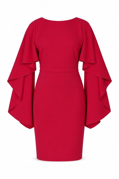 City Goddess Womens Pink Polyester Bodycon Size 8 Round Neck Zip