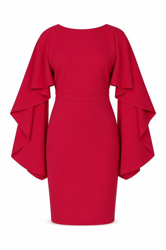 City Goddess Womens Pink Polyester Bodycon Size 8 Round Neck Zip