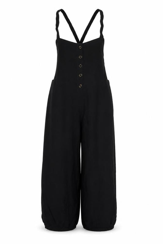 Womens UK Size XS Hollister One-Piece Black Jumpsuit