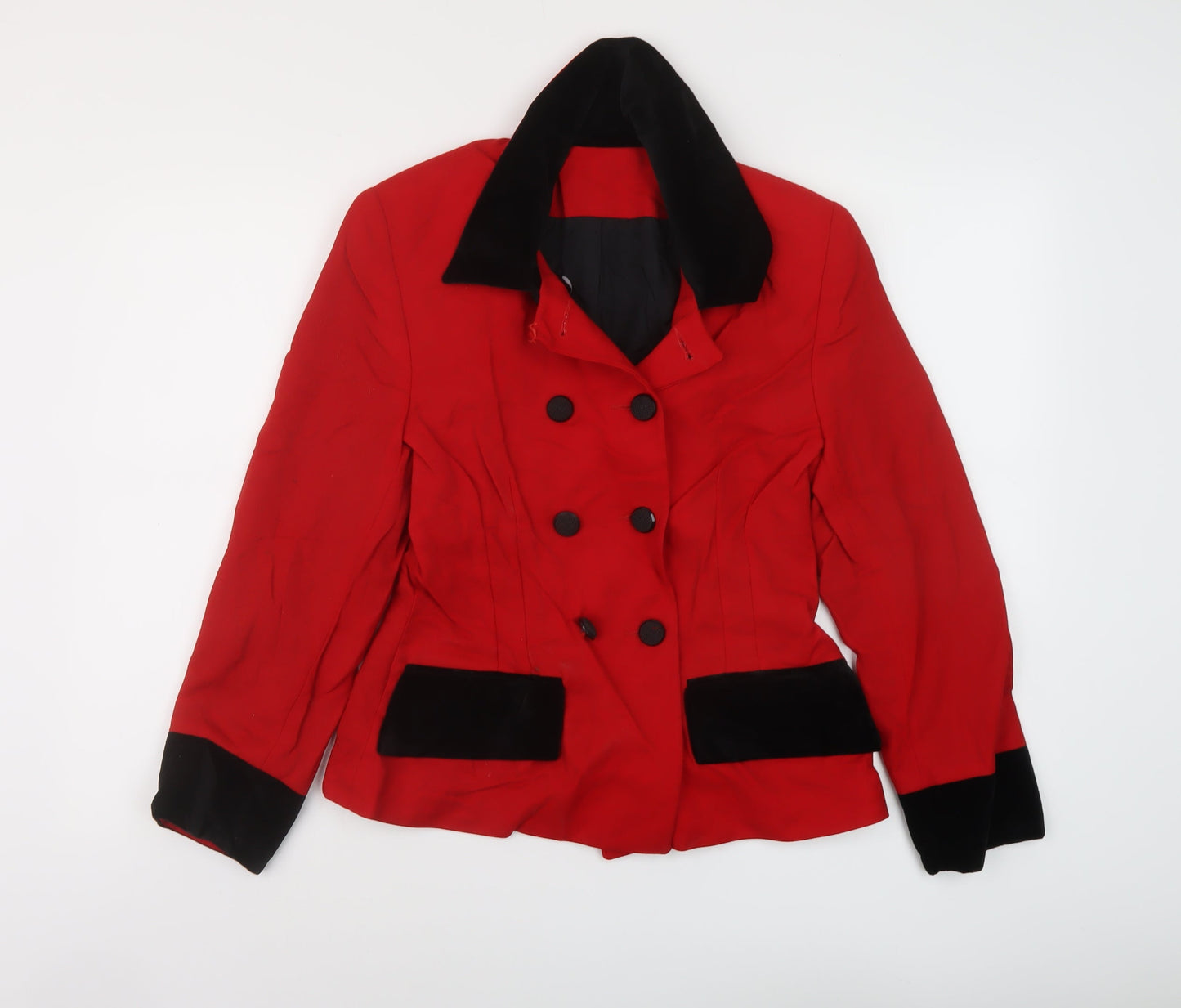 Michael Ambers Womens Red Jacket Size 10 Button