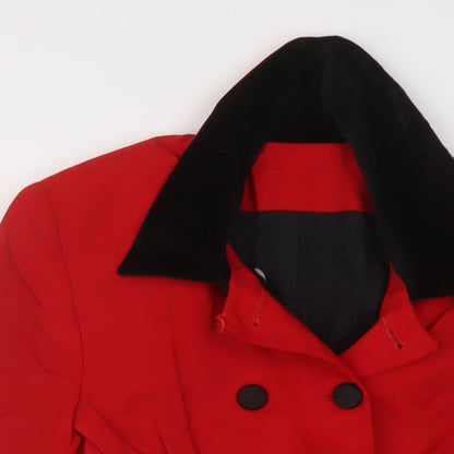 Michael Ambers Womens Red Jacket Size 10 Button