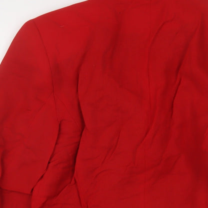 Michael Ambers Womens Red Jacket Size 10 Button