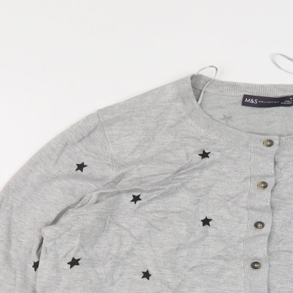 Womens UK Size 16 Marks and Spencer Grey Cardigan Jumper