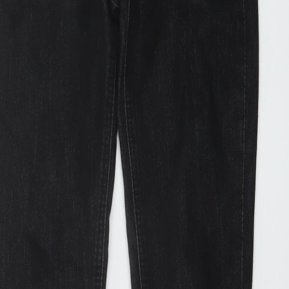 Denim & Co. Womens Black Cotton Skinny Jeans Size 8 L33 in Regular Button