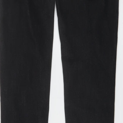 Denim & Co. Womens Black Cotton Skinny Jeans Size 8 L33 in Regular Button