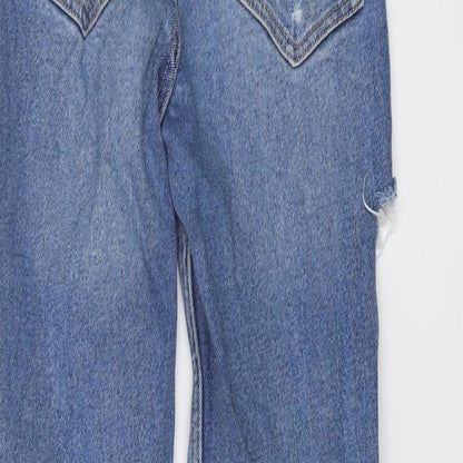 Womens UK Size 6 Stradivarius Slim Fit Mom Blue Jeans