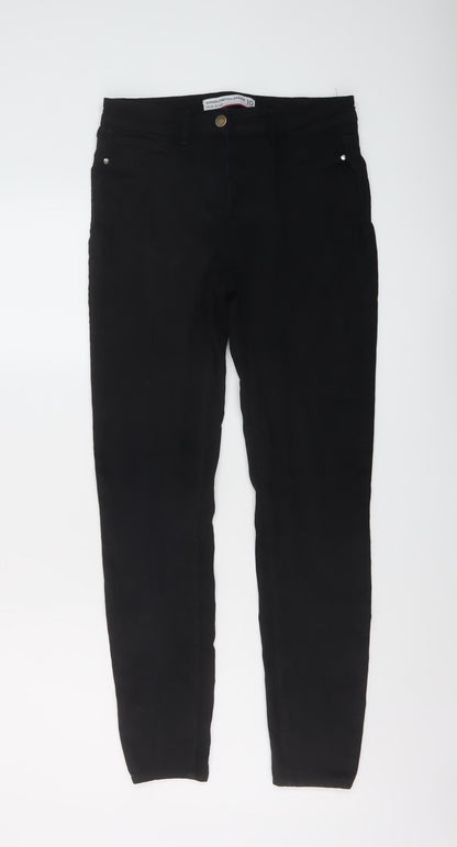 NEXT Womens Black Cotton Jegging Jeans Size 10 L28 in Regular Button