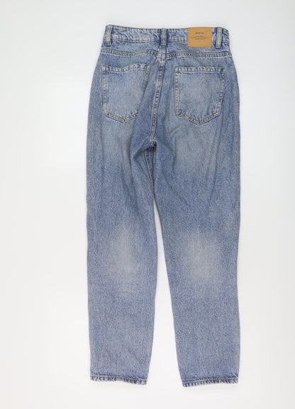 Womens UK Size 8 Stradivarius Regular Fit Mom Blue Jeans