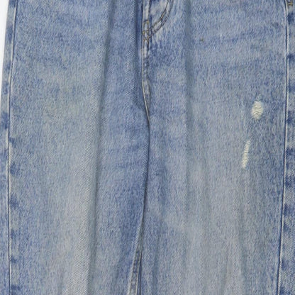 Womens UK Size 8 Stradivarius Regular Fit Mom Blue Jeans