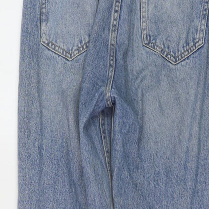 Womens UK Size 8 Stradivarius Regular Fit Mom Blue Jeans