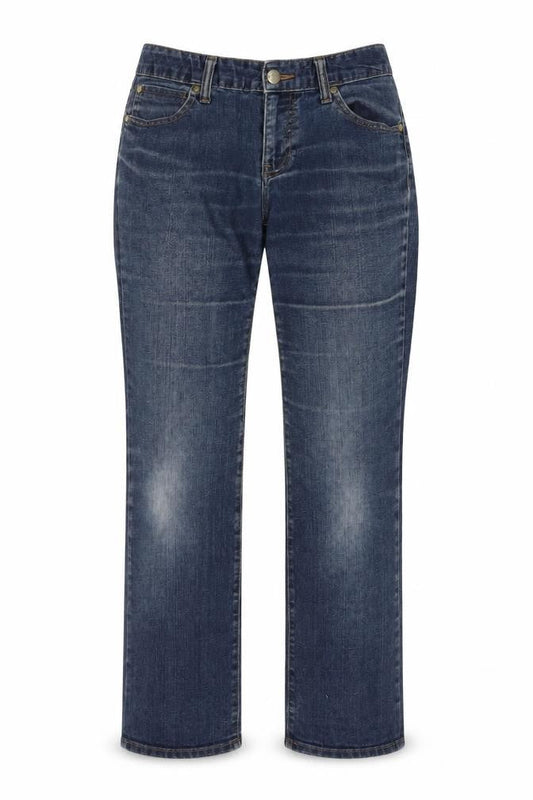 Womens UK Size 8 Gap Regular Fit Straight Blue Jeans