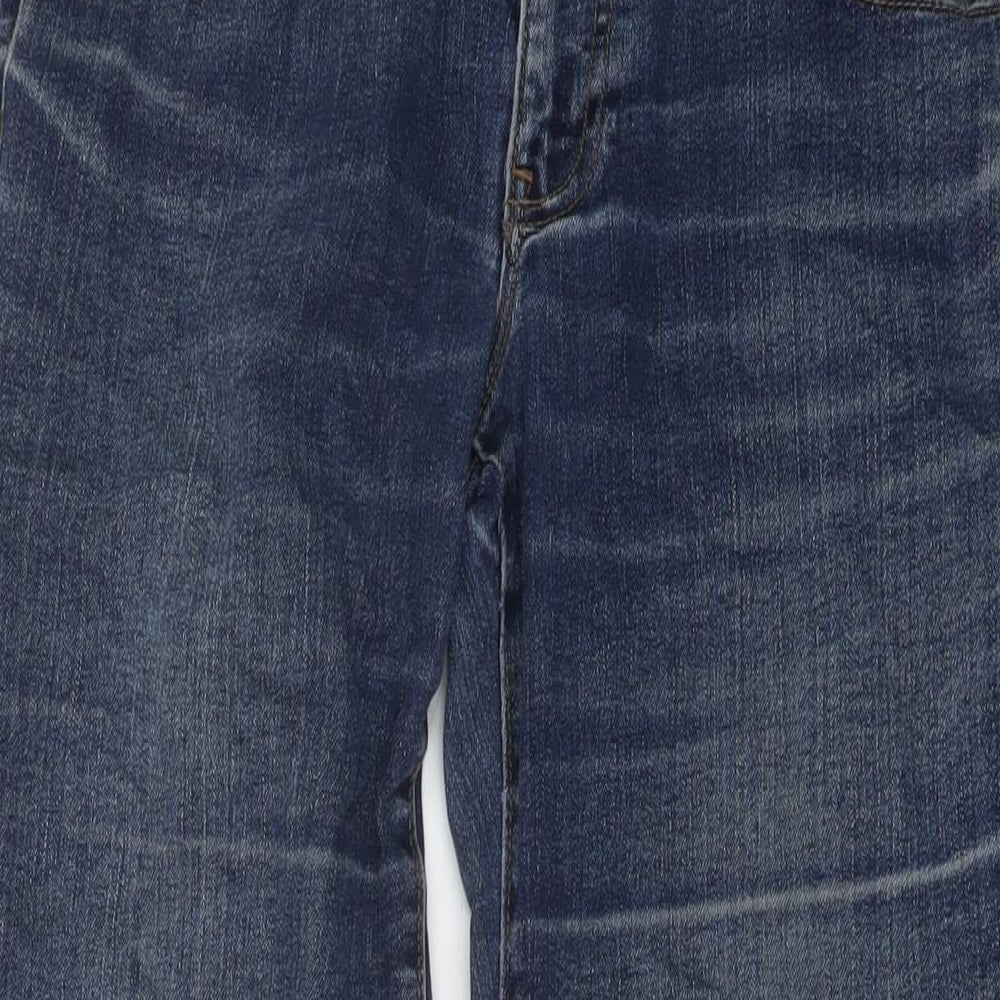 Gap Womens Blue Cotton Straight Jeans Size 8 L29 in Regular Button