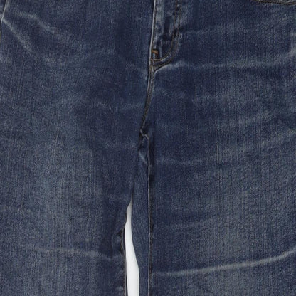 Gap Womens Blue Cotton Straight Jeans Size 8 L29 in Regular Button