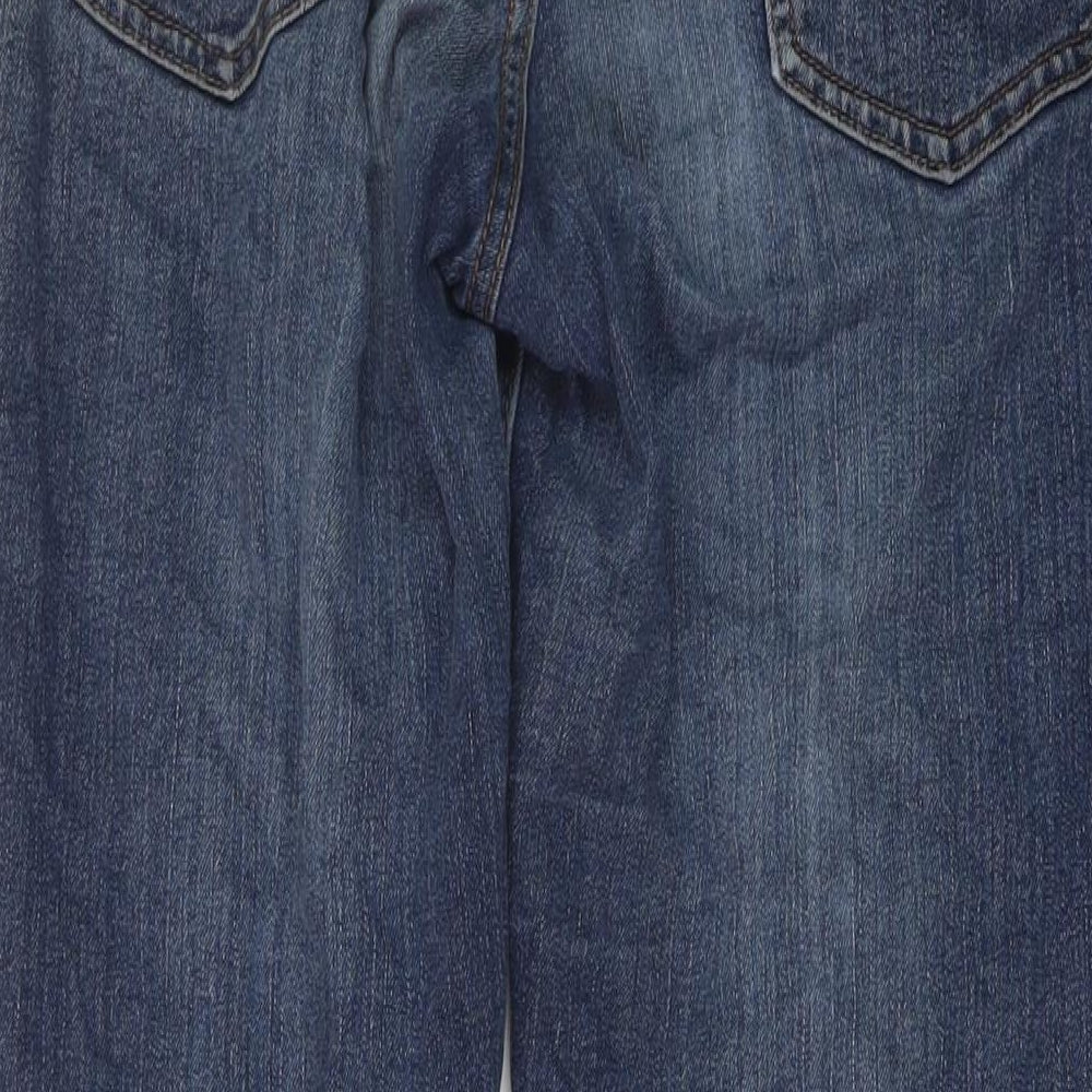 Gap Womens Blue Cotton Straight Jeans Size 8 L29 in Regular Button