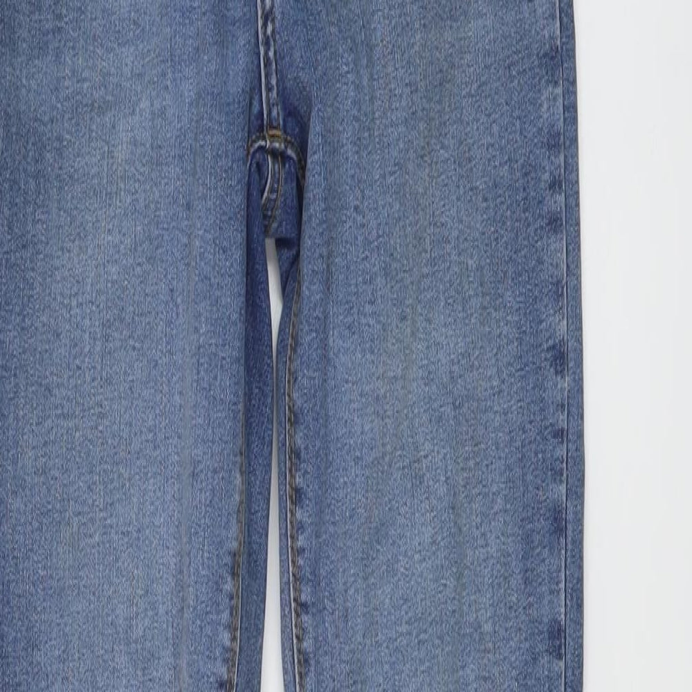 Denim & Co. Womens Blue Cotton Skinny Jeans Size 10 L30 in Regular Button