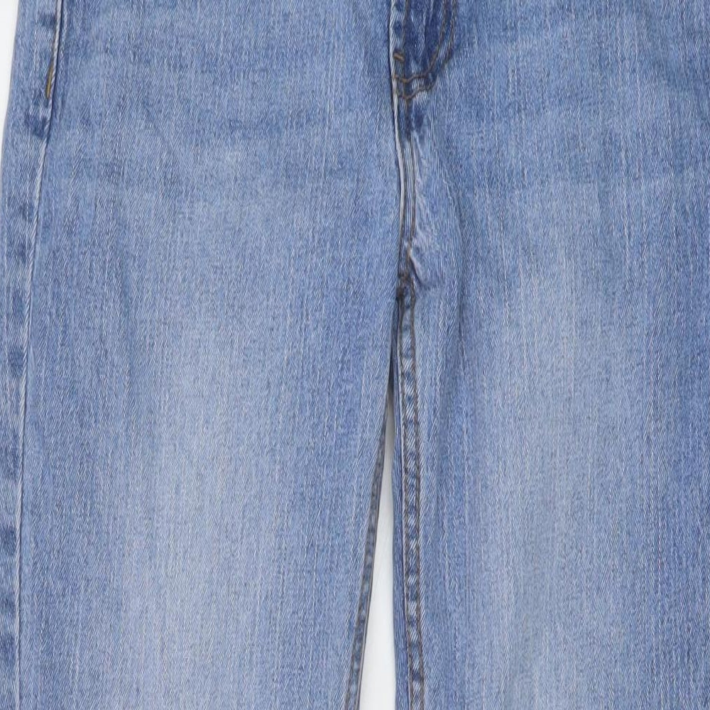 J. Galat Womens Blue Cotton Straight Jeans Size S L31 in Regular Button