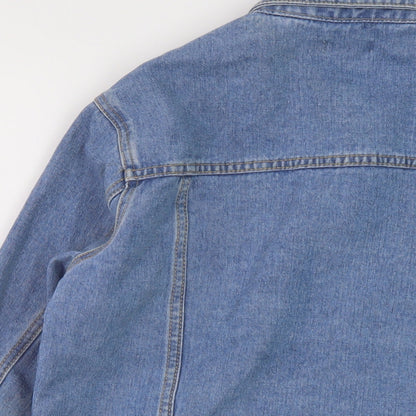 Boohoo Womens Blue Jacket Size 6 Button