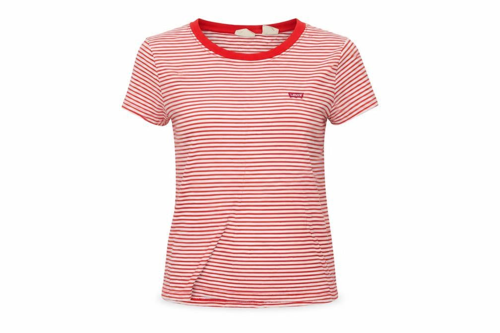 Womens UK Size XS Levi's Red Basic T-Shirt