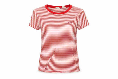 Womens UK Size XS Levi's Red Basic T-Shirt
