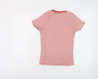Womens UK Size XS Levi's Red Basic T-Shirt