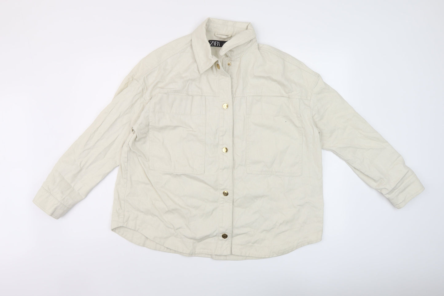 Womens UK Size S Zara Beige Jacket