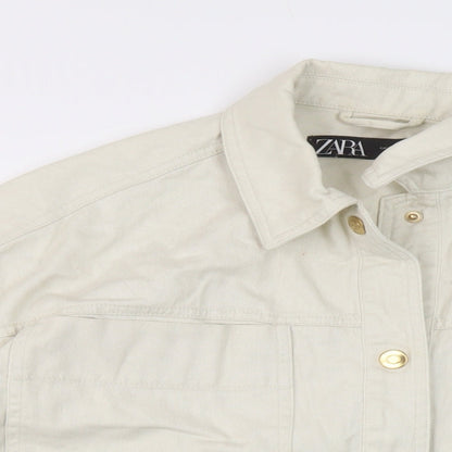 Womens UK Size S Zara Beige Jacket