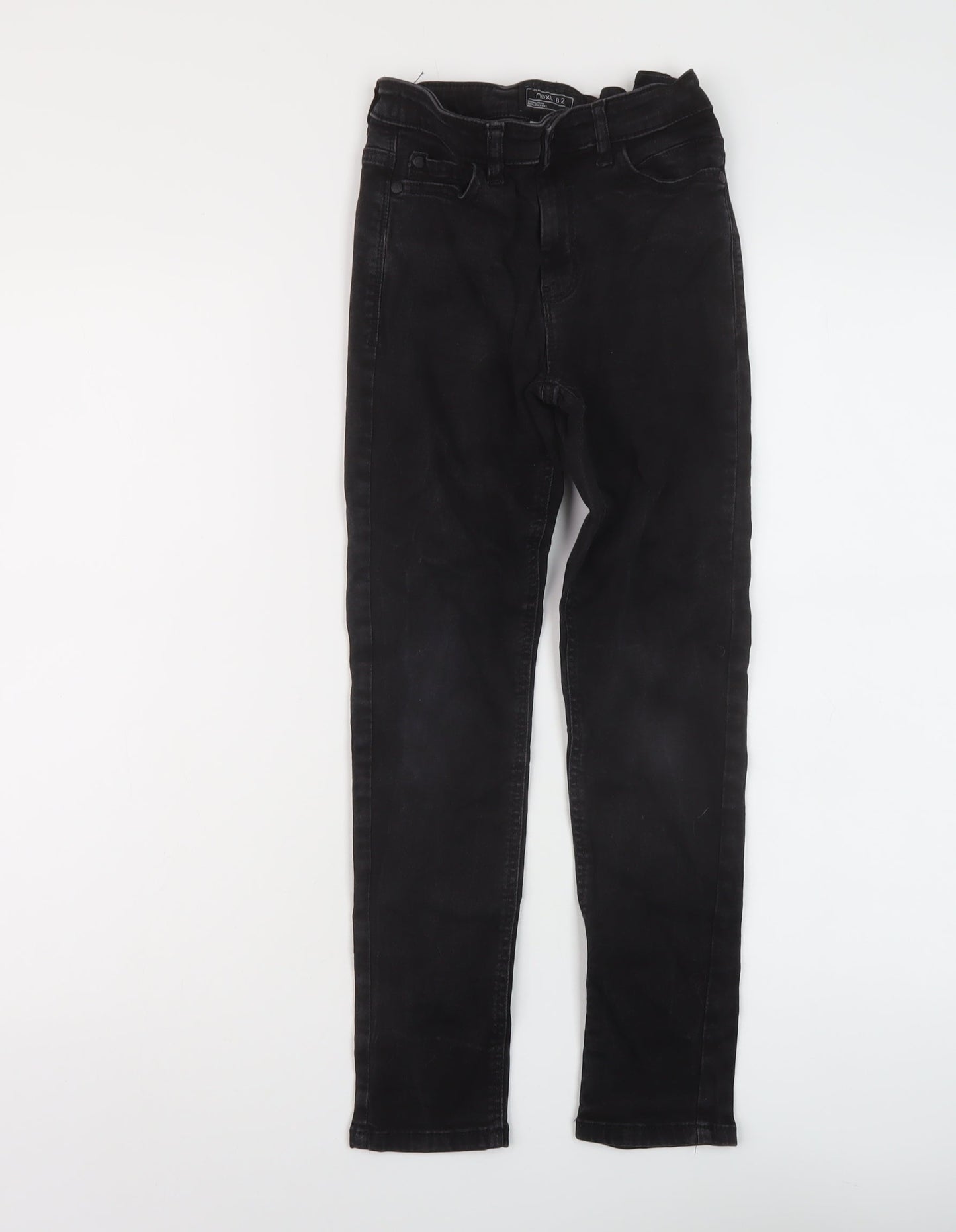 NEXT Boys Black Cotton Skinny Jeans Size 9 Months Regular Button