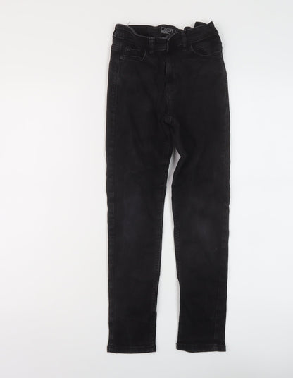 NEXT Boys Black Cotton Skinny Jeans Size 9 Months Regular Button