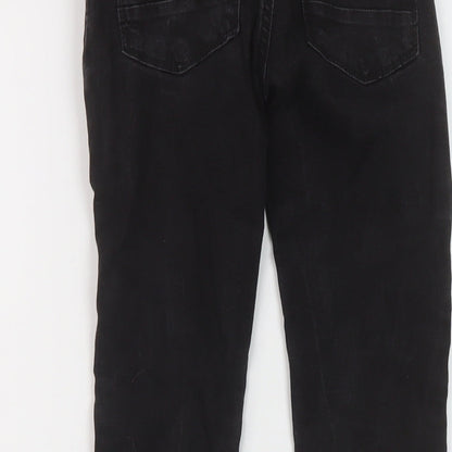 NEXT Boys Black Cotton Skinny Jeans Size 9 Months Regular Button
