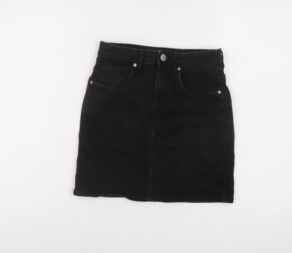 Womens UK Size S Zara Mini Denim Skirt