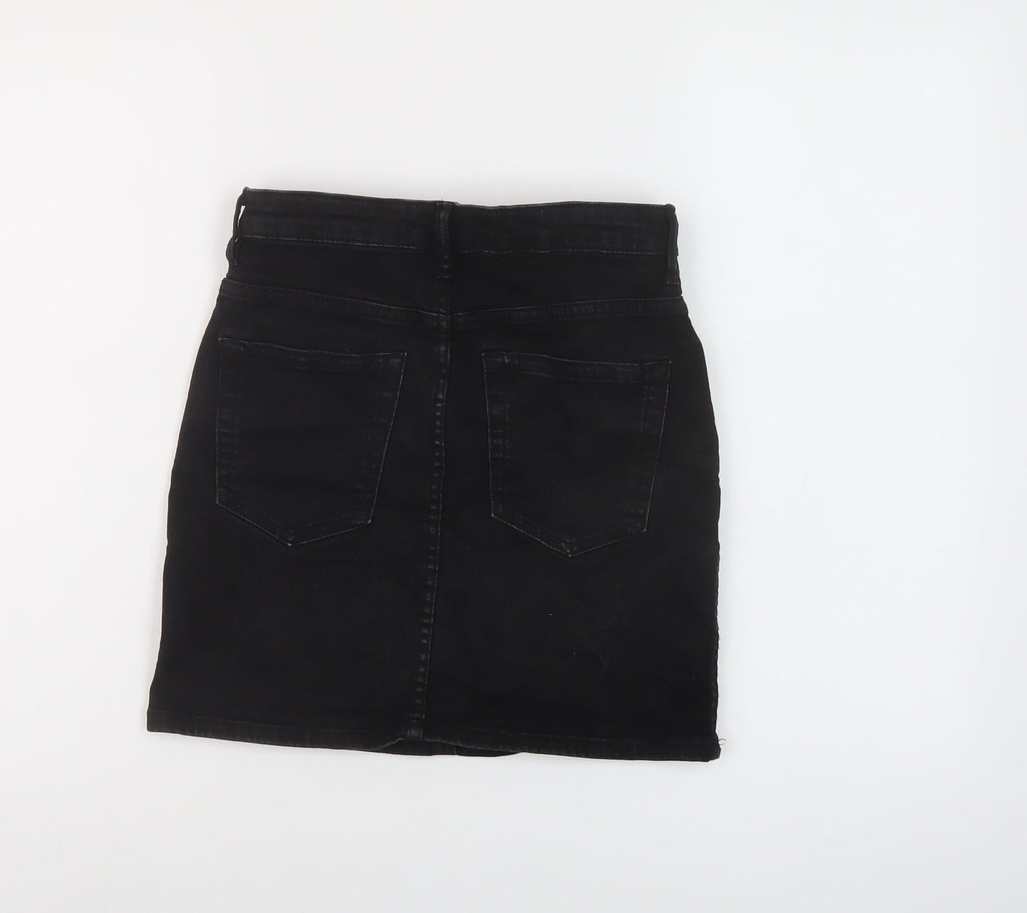 Womens UK Size S Zara Mini Denim Skirt
