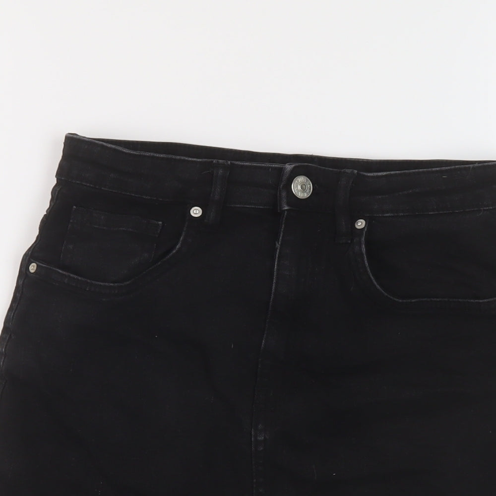 Womens UK Size S Zara Mini Denim Skirt