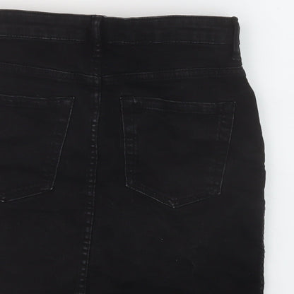 Womens UK Size S Zara Mini Denim Skirt