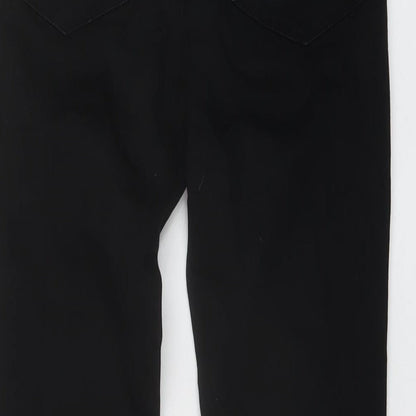 Mint Velvet Womens Black Cotton Skinny Jeans Size 8 L27 in Regular Button