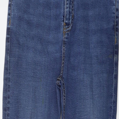 Per Una Womens Blue Cotton Skinny Jeans Size 10 L26 in Regular Button