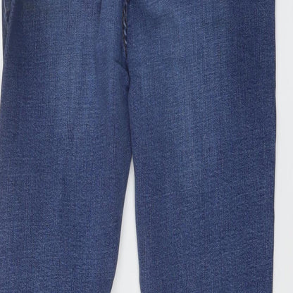 Per Una Womens Blue Cotton Skinny Jeans Size 10 L26 in Regular Button