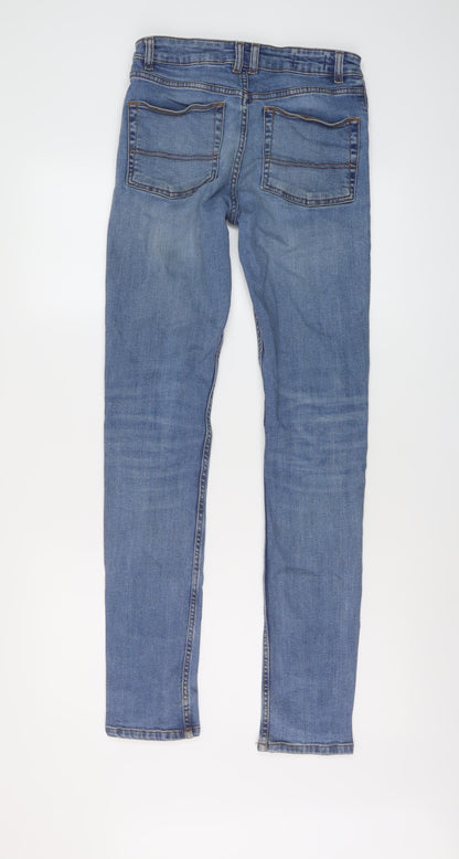 COLLUSION Womens Blue Cotton Skinny Jeans Size 28 in L32 in Regular Button