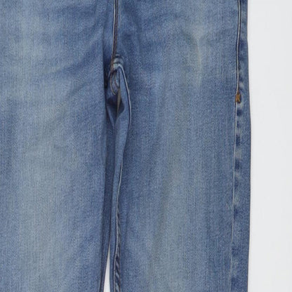 COLLUSION Womens Blue Cotton Skinny Jeans Size 28 in L32 in Regular Button