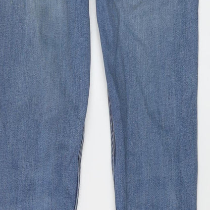 COLLUSION Womens Blue Cotton Skinny Jeans Size 28 in L32 in Regular Button