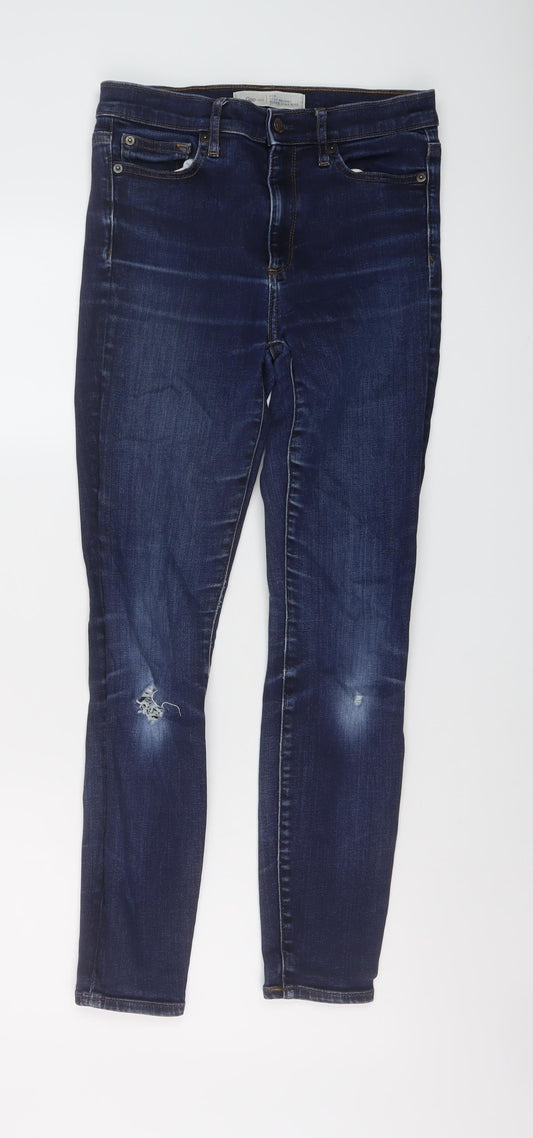 Gap Womens Blue Cotton Skinny Jeans Size 28 in L27 in Regular Button