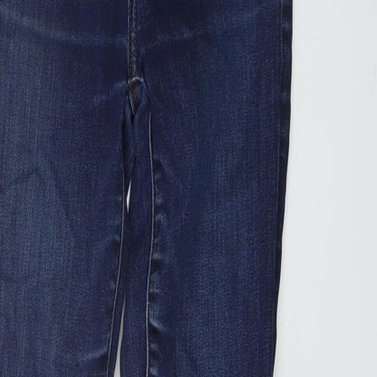 Gap Womens Blue Cotton Skinny Jeans Size 28 in L27 in Regular Button