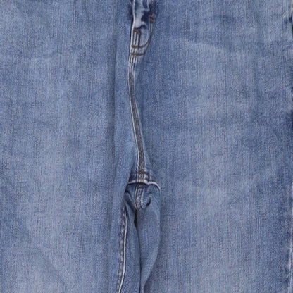Blue Sky Mens Blue Cotton Straight Jeans Size 36 in L27 in Regular Button