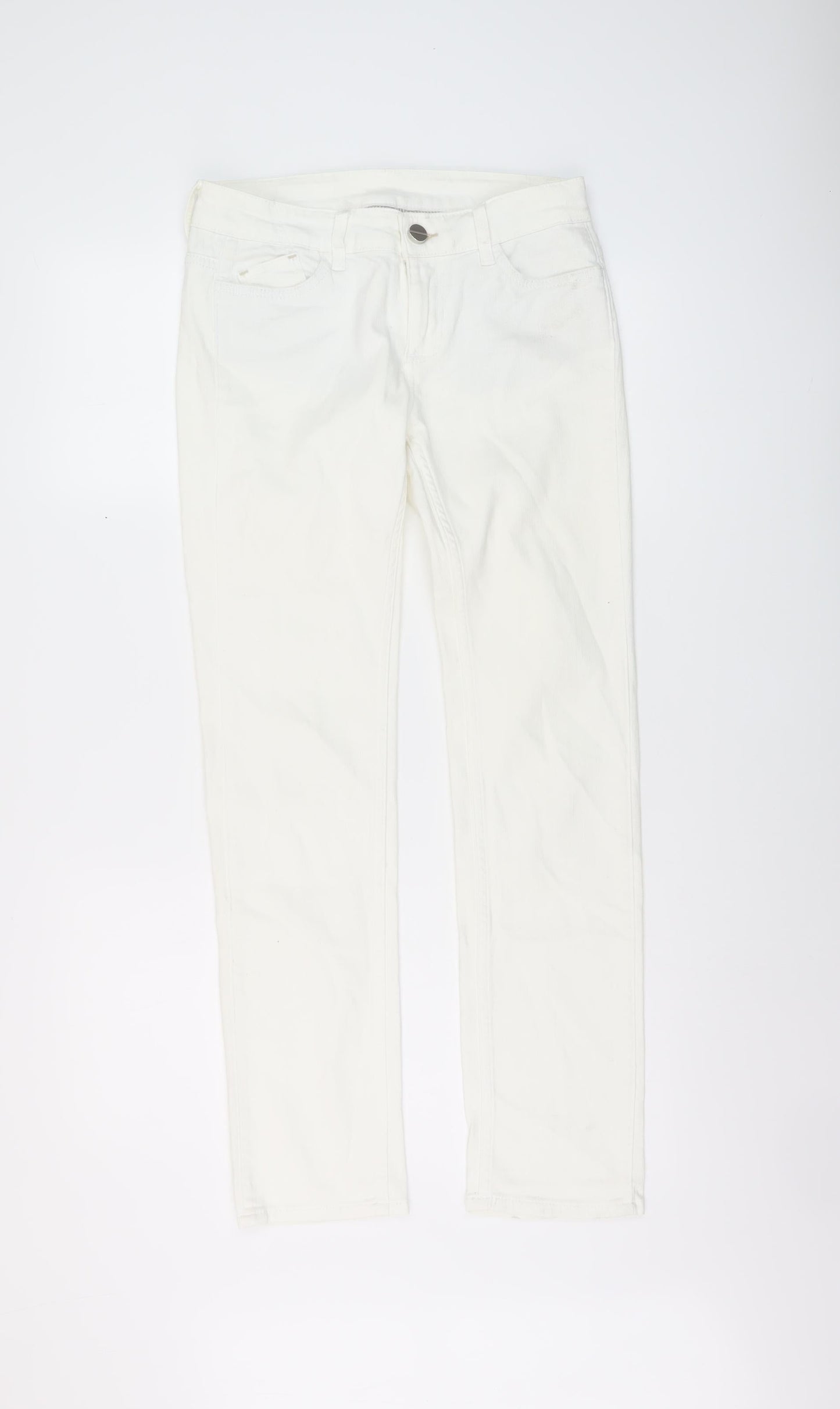 Womens UK Size 8 Marks and Spencer Regular Fit Skinny Ivory Jeans