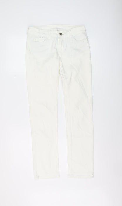Womens UK Size 8 Marks and Spencer Regular Fit Skinny Ivory Jeans