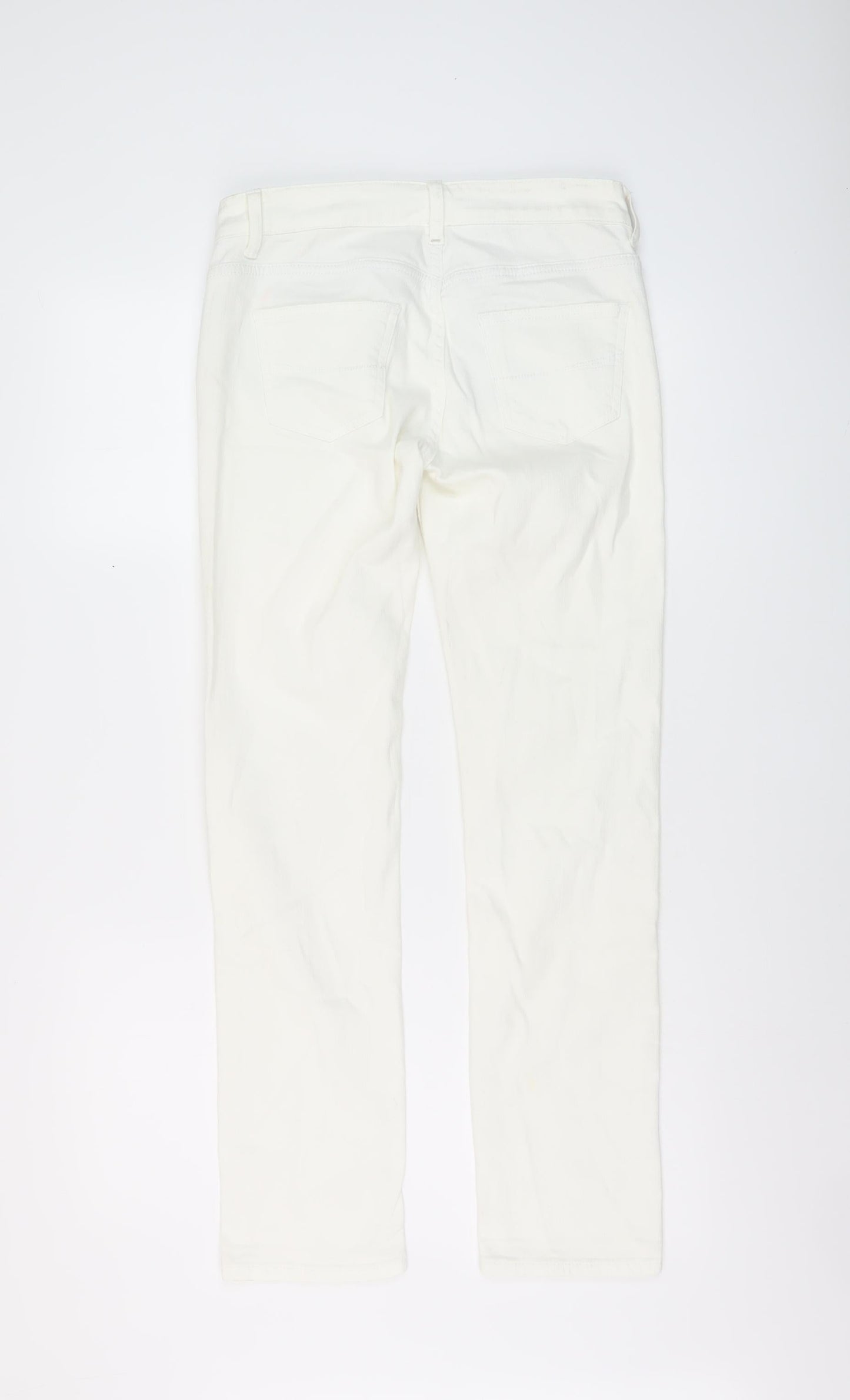 Womens UK Size 8 Marks and Spencer Regular Fit Skinny Ivory Jeans