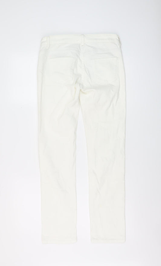 Womens UK Size 8 Marks and Spencer Regular Fit Skinny Ivory Jeans