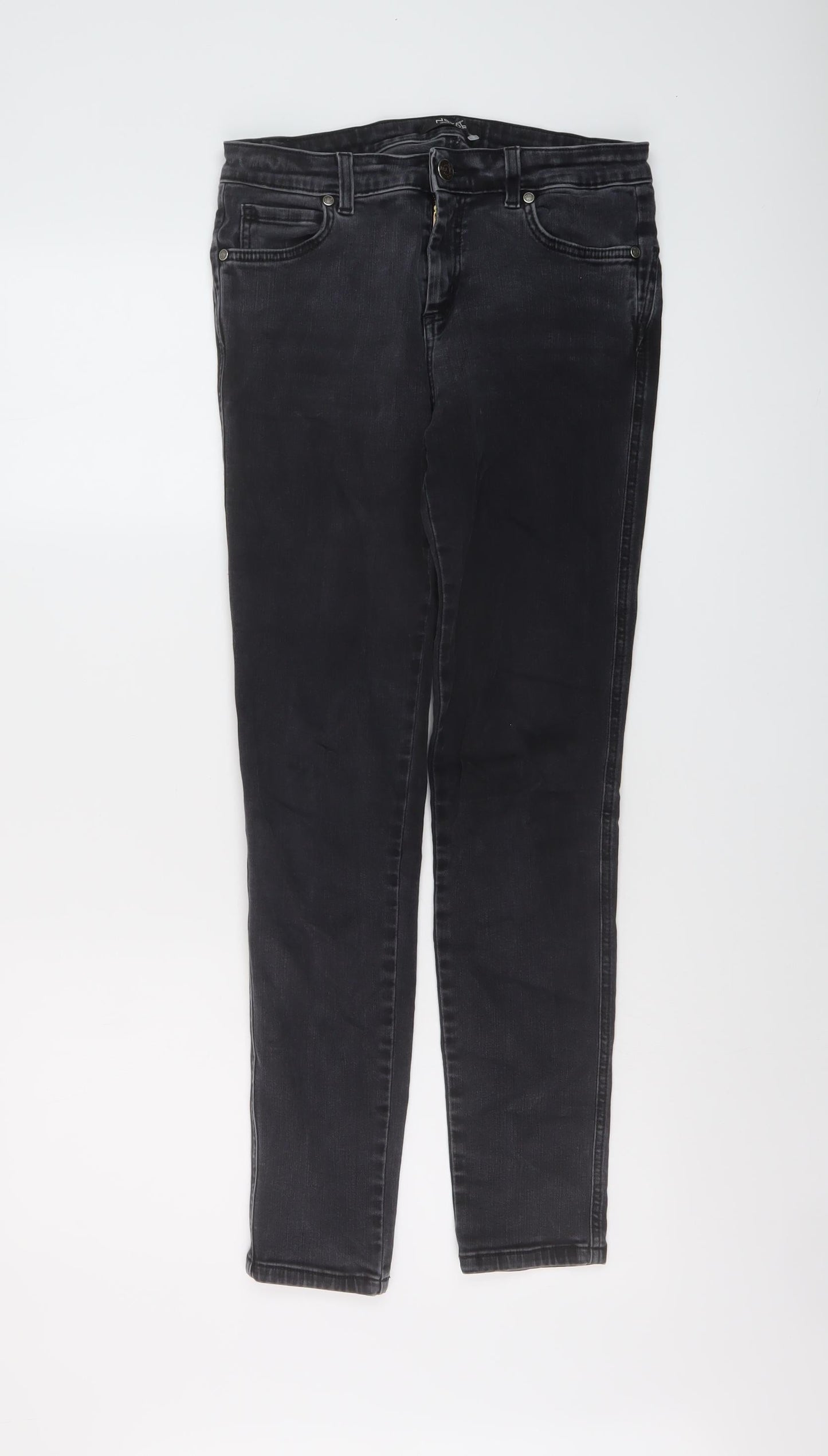 Nexos Womens Grey Cotton Skinny Jeans Size 26 in L28 in Regular Button